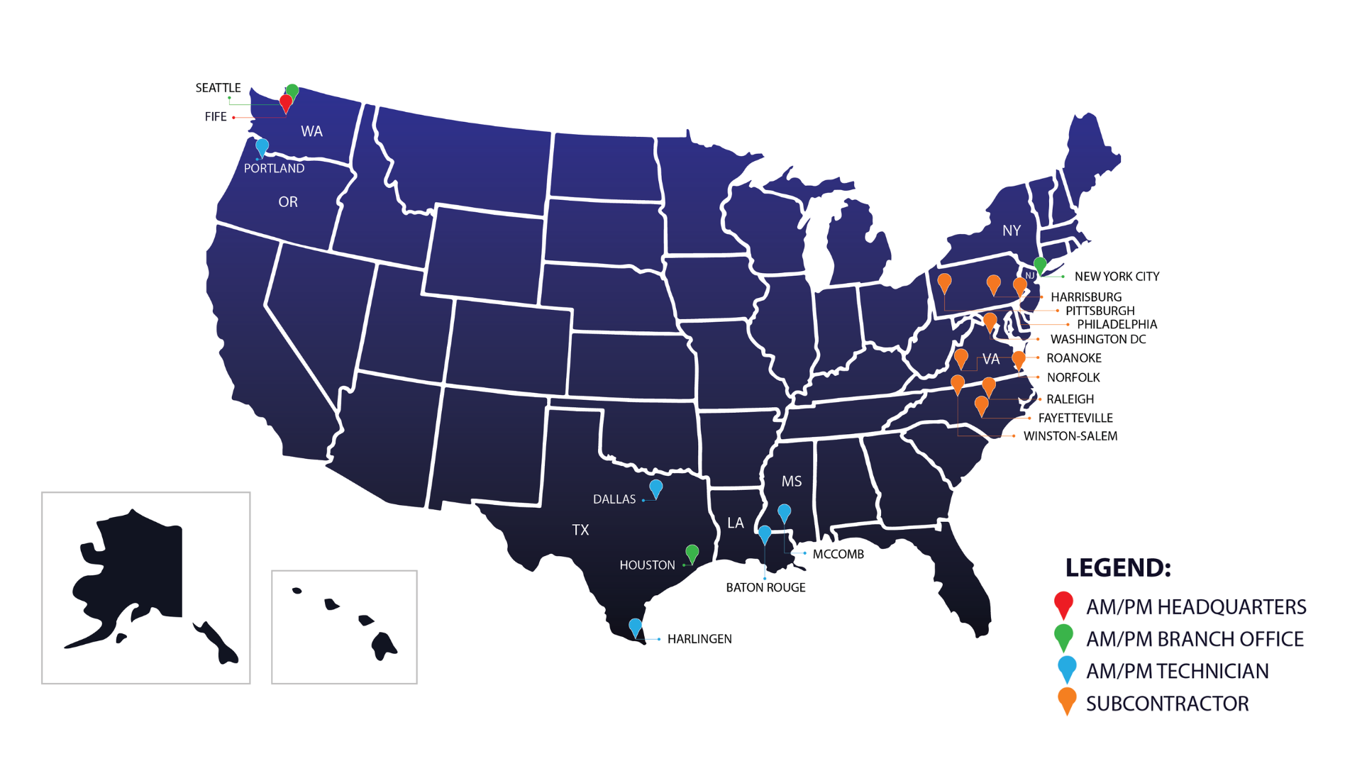 Serviceabilitly Map in USA